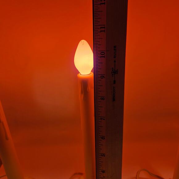 NOMA Vintage Christmas Candles Set of 3 Orange Bulbs 10.5" Electric - Picture 4 of 10